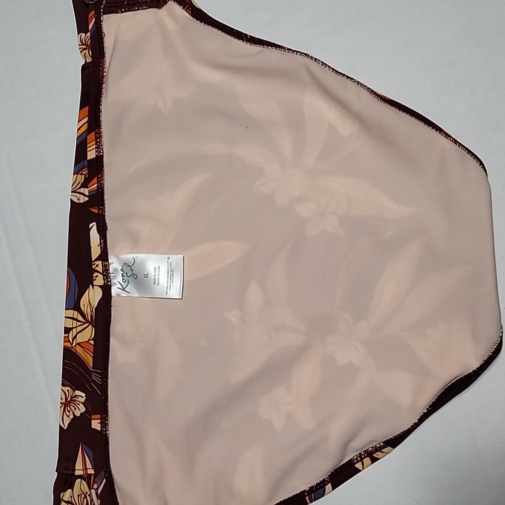 KONA SOL Swim Bottoms, Size XL, Maroon/Orange/Blue Orchid - Picture 4 of 7